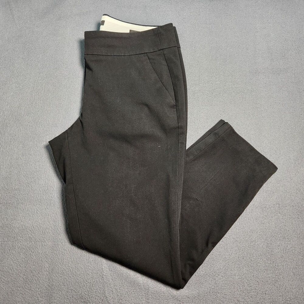 Ann Taylor LOFT Women 8 Black Mid Rise Straight Leg Julie Trousers